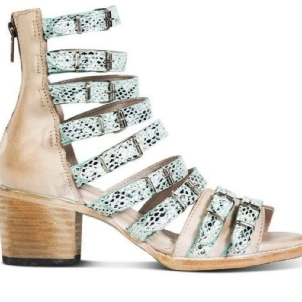 FreeBird Turquoise Casandra Sandal Bootie size 9 - Picture 2 of 11